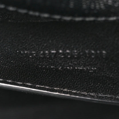 Saint Laurent Grain De Poudre Textured Mixed Matelasse Triquilt Medium Monogram Satchel Black 8 of 11