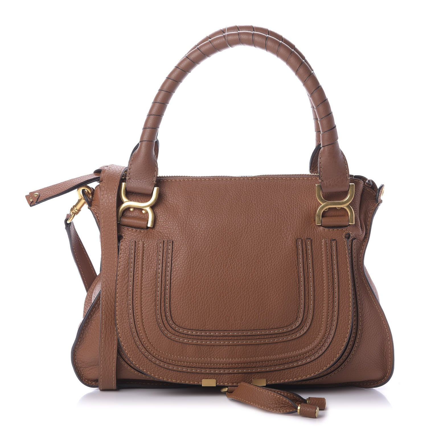 Chloe Calfskin Medium Marcie Satchel Tan 1 of 10