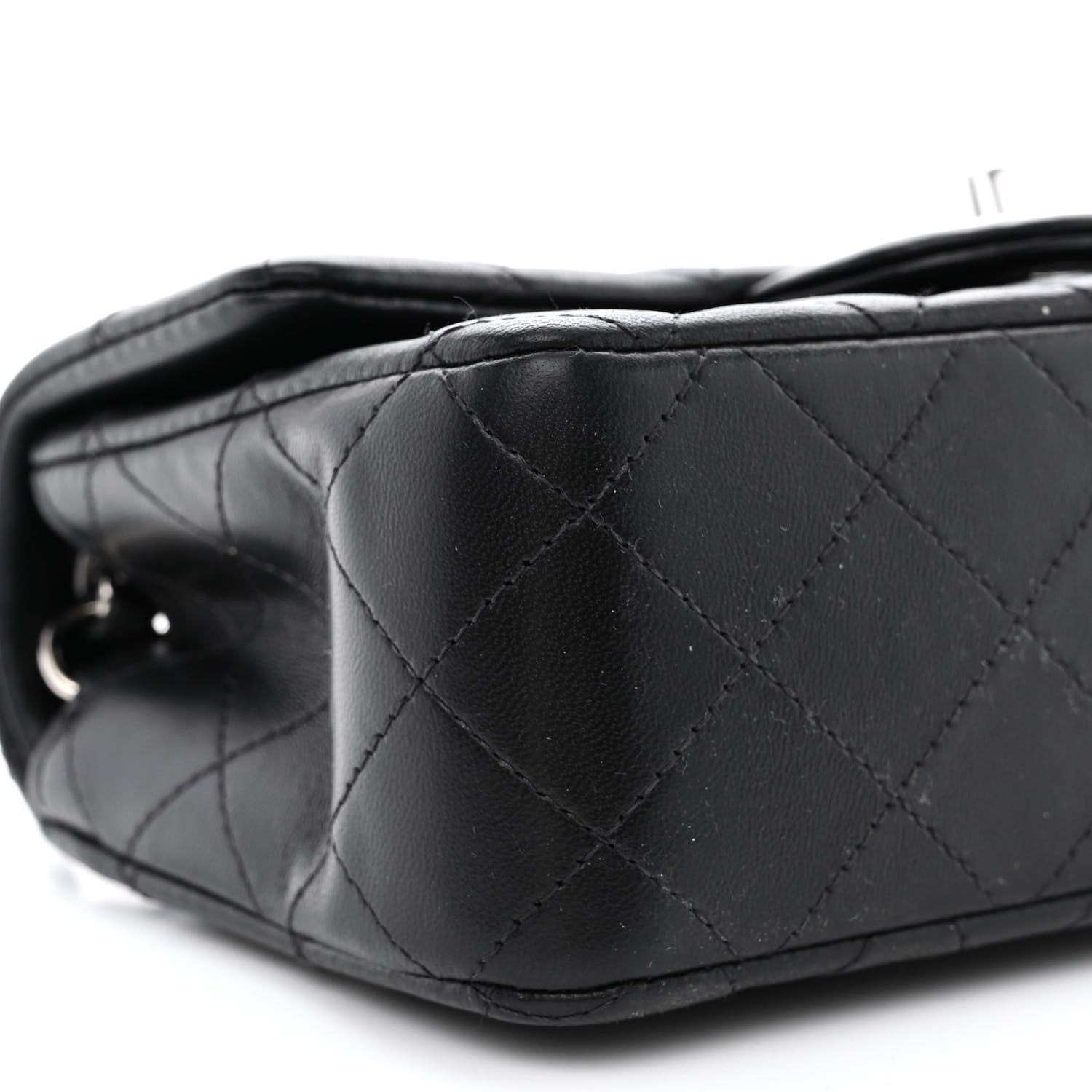 Chanel Lambskin Quilted Mini Rectangular Flap Black 9 of 10