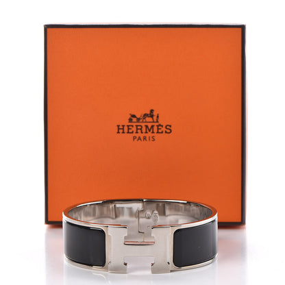 Hermes Enamel Wide Clic Clac H Bracelet GM Black 5 of 5