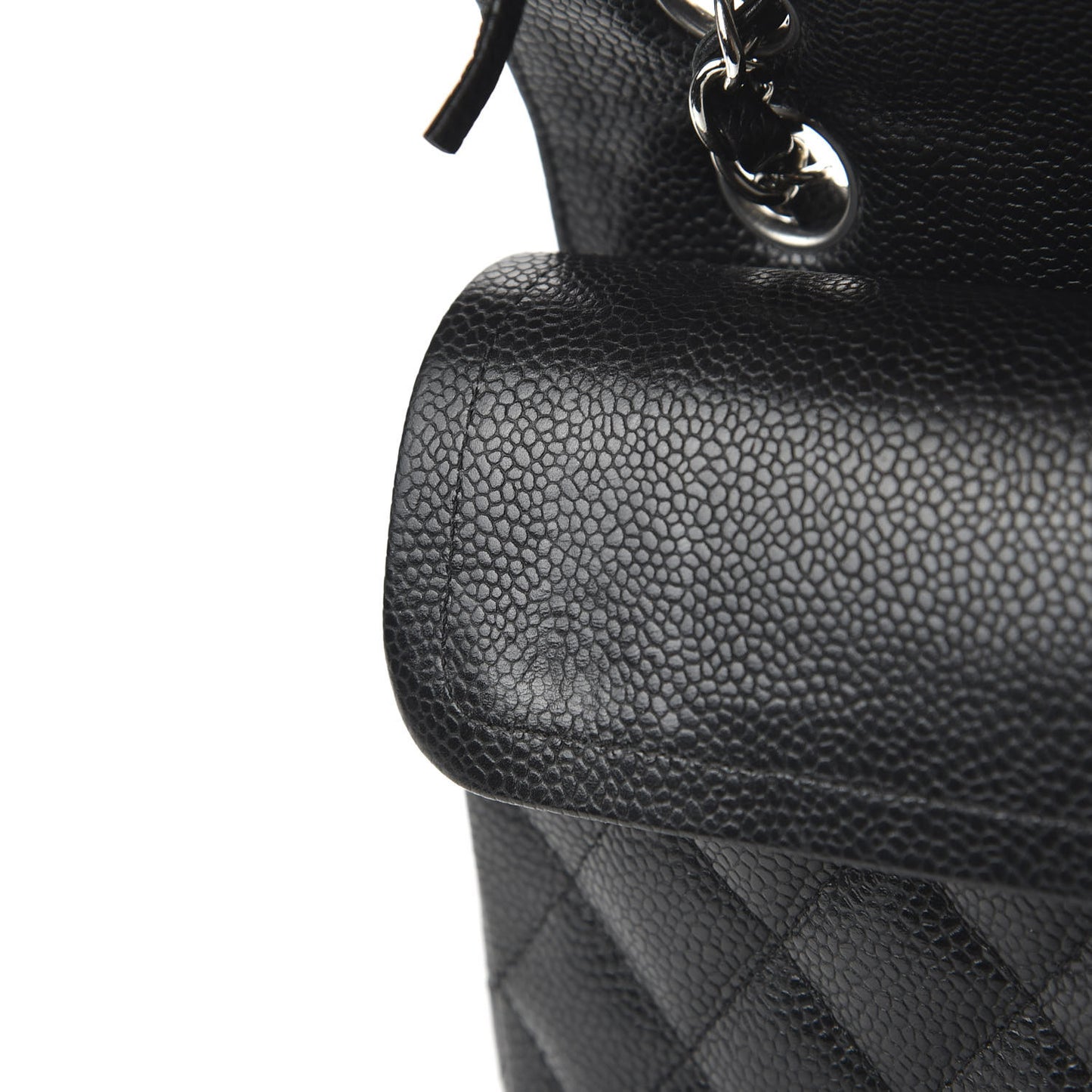 Caviar Quilted Small Double Flap Black