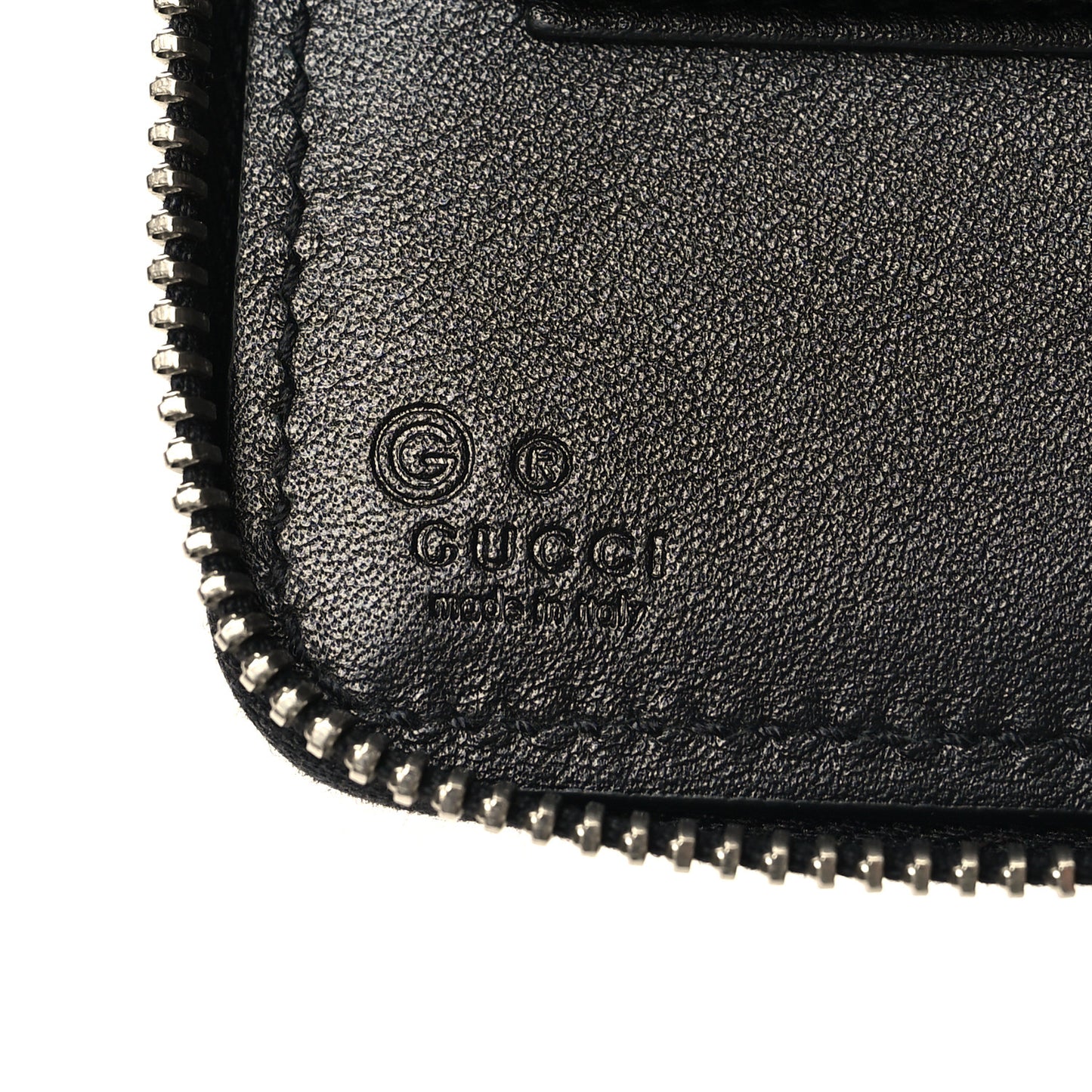Microguccissima Zip Around Top Handle Travel Wallet Black