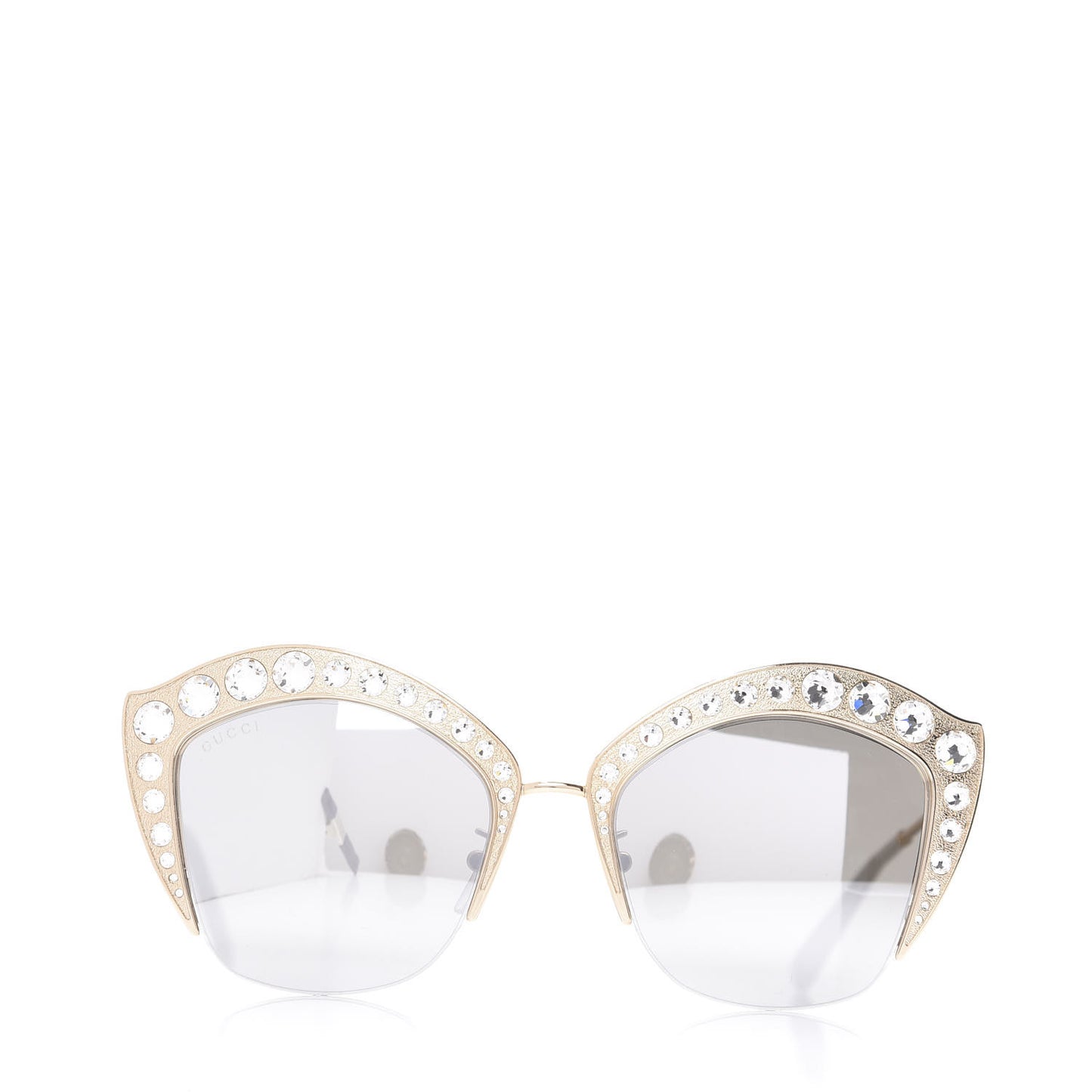 Metal Crystal Cat Eye Sunglasses GG00114S Gold