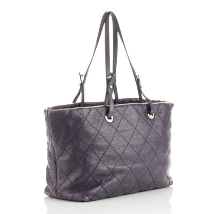Chanel Glazed Calfskin Large On The Road Tote Purple 3 of 7