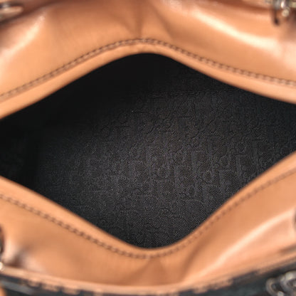 Christian Dior Lace Lambskin Medium Lady Dior Beige Black 5 of 10