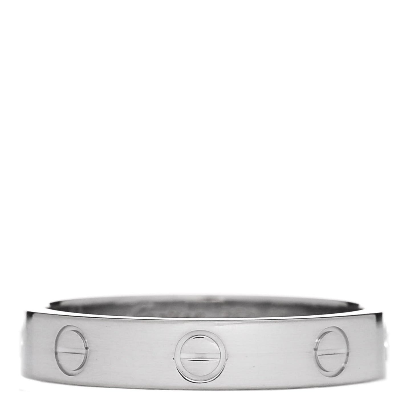 18K White Gold 3.5mm LOVE Wedding Band Ring 58 8.5
