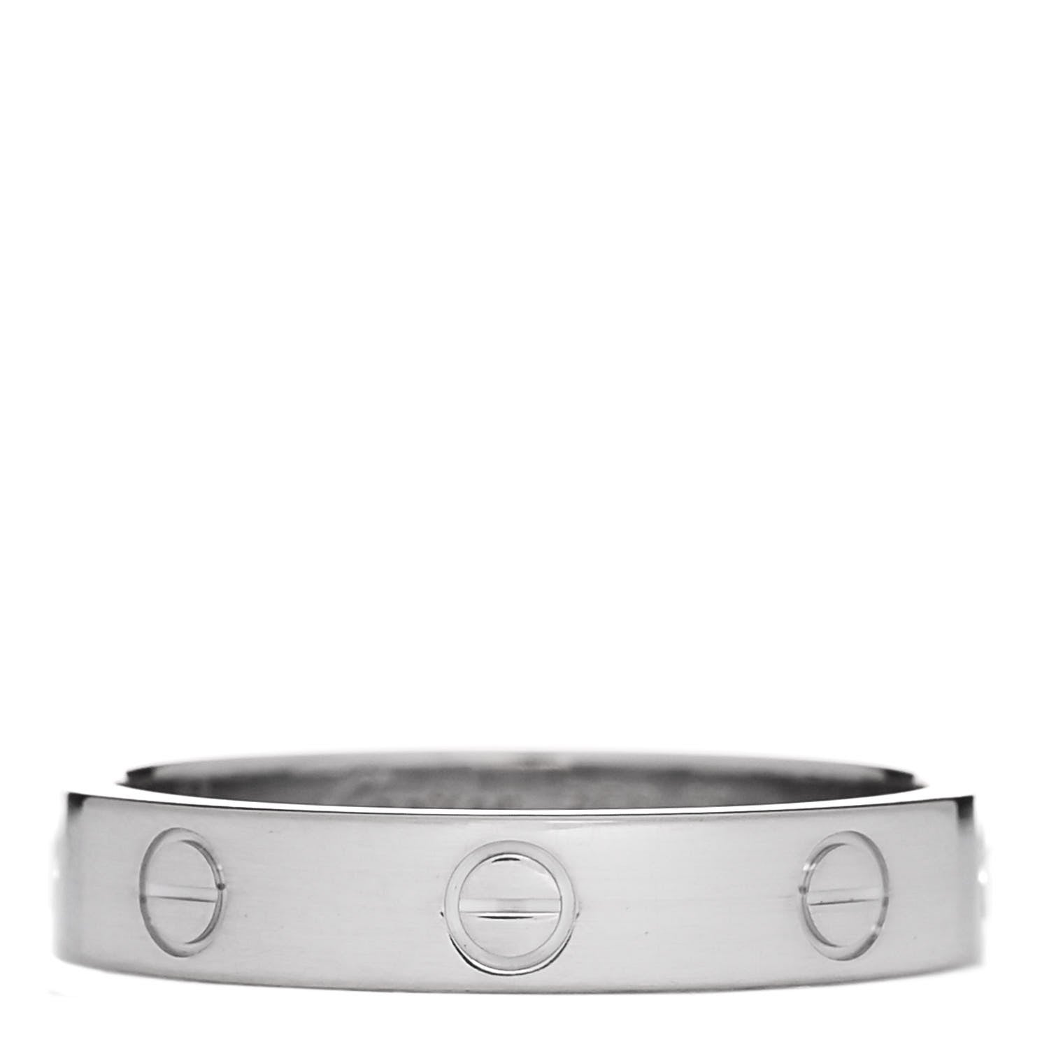Cartier 18K White Gold 3.5mm LOVE Wedding Band Ring 58 8.5 1 of 4