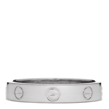Cartier 18K White Gold 3.5mm LOVE Wedding Band Ring 58 8.5 1 of 4