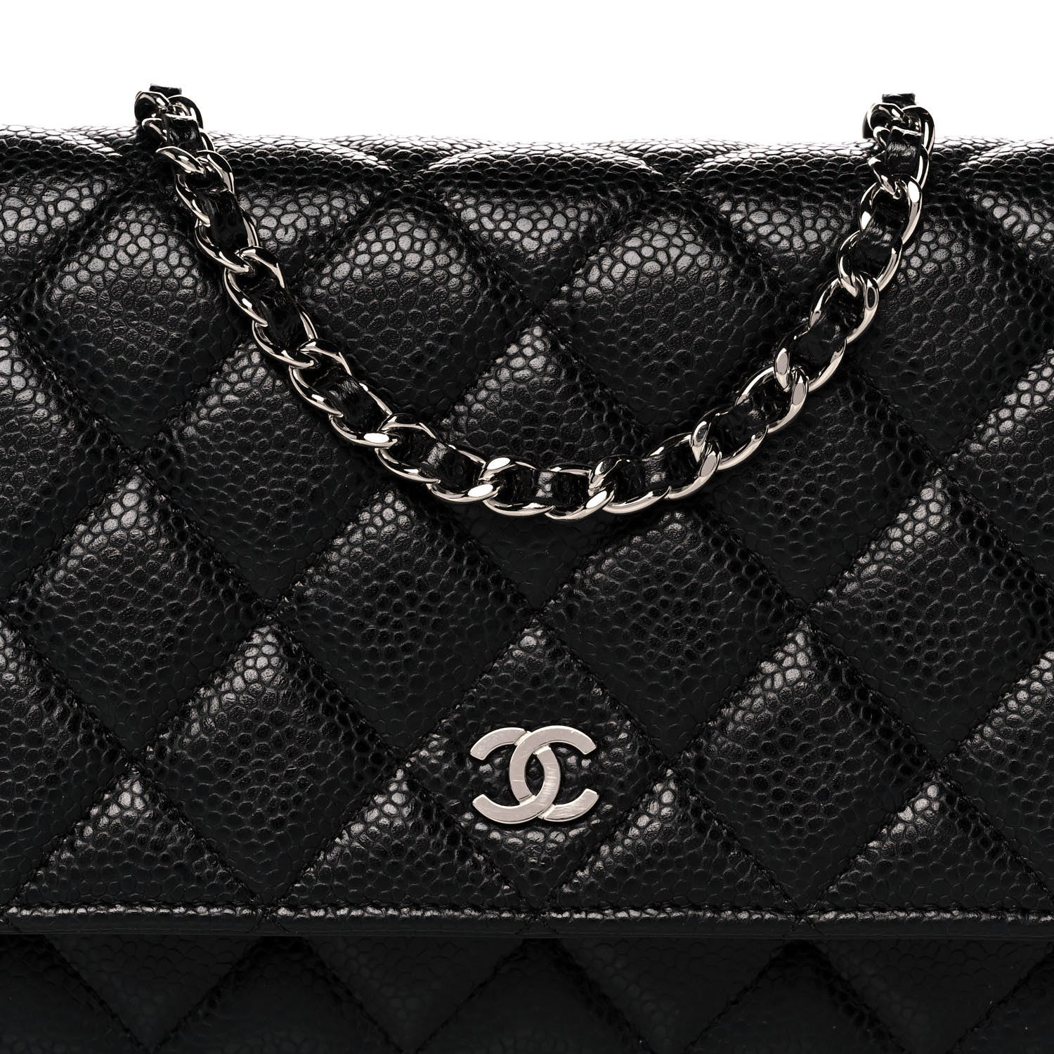 Chanel Caviar Quilted Wallet On Chain WOC Black 6 of 14