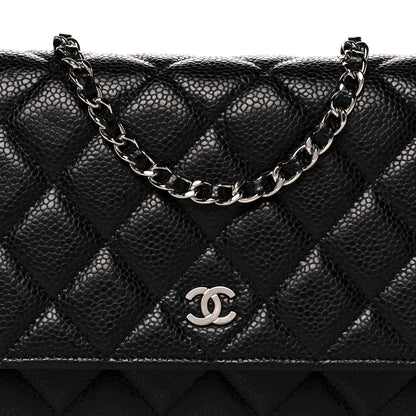 Chanel Caviar Quilted Wallet On Chain WOC Black 6 of 14