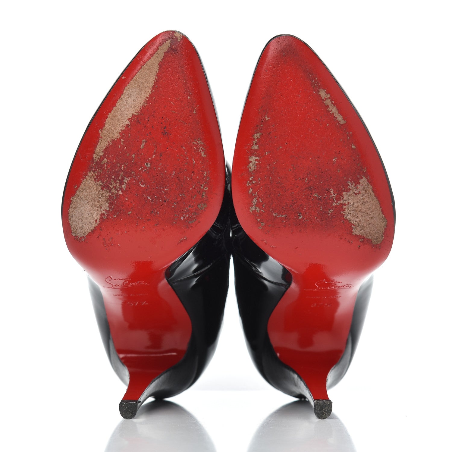 Christian Louboutin Patent Suede 85 Ankle Booties 37.5 Black 5 of 17