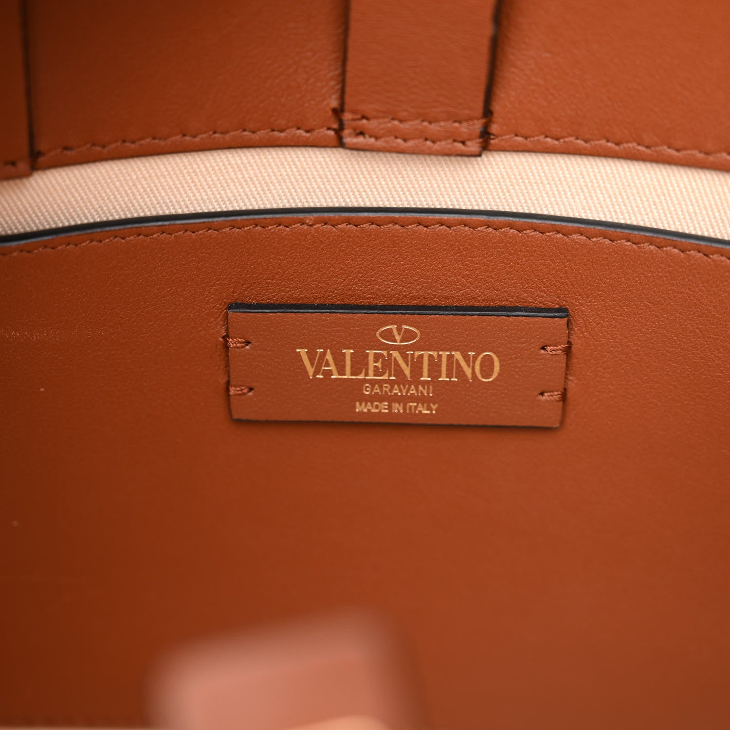 Valentino Garavani Raffia Calfskin Small Vlogo Signature Tote Natural Saddle Brown 6 of 13