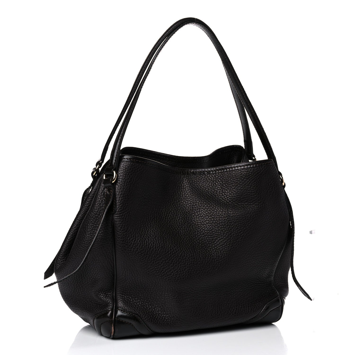 Burberry Grainy Calfskin Small Canterbury Tote Dark Chocolate 2 of 21