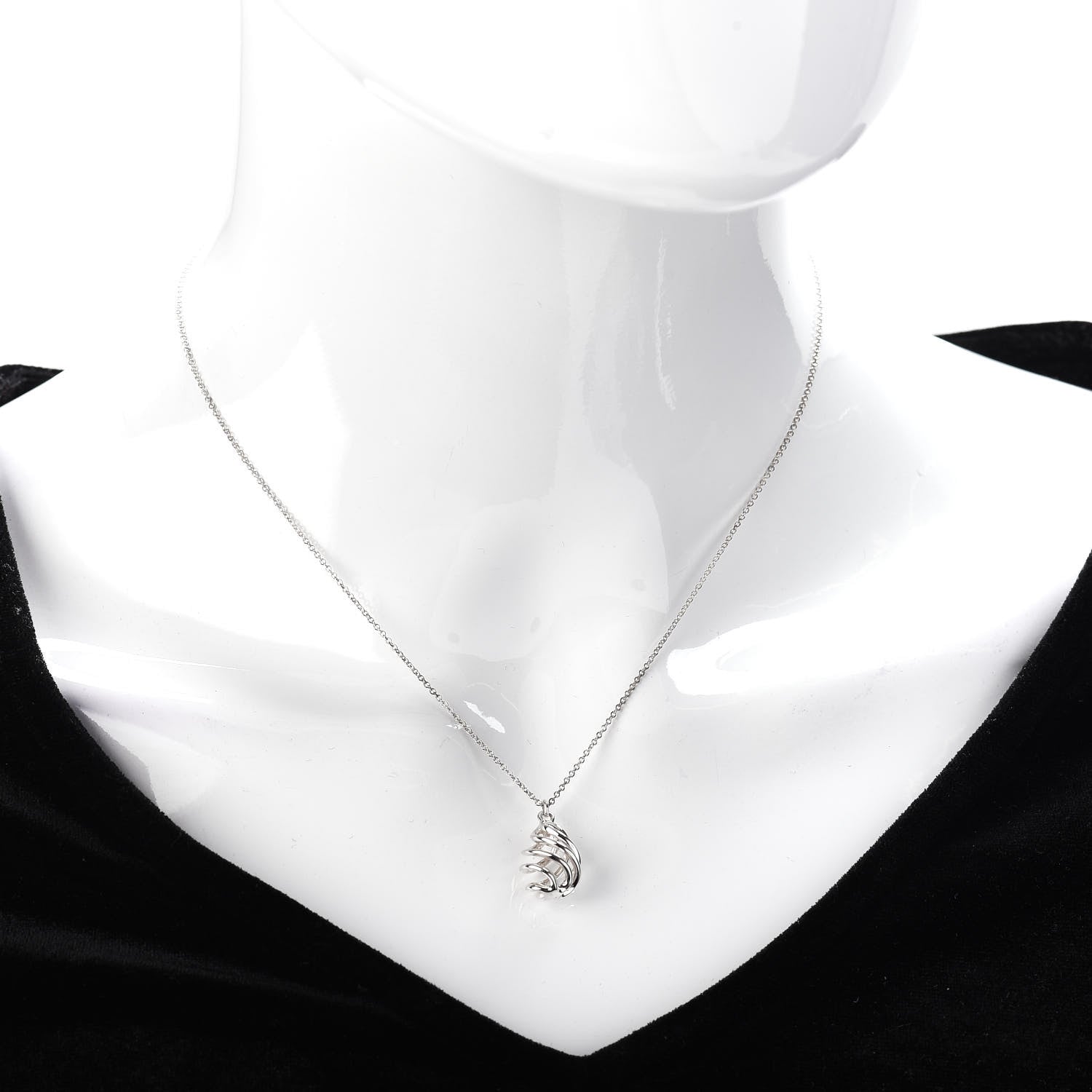 Tiffany Sterling Silver Paloma Picasso Venezia Luce Pendant Necklace 2 of 4