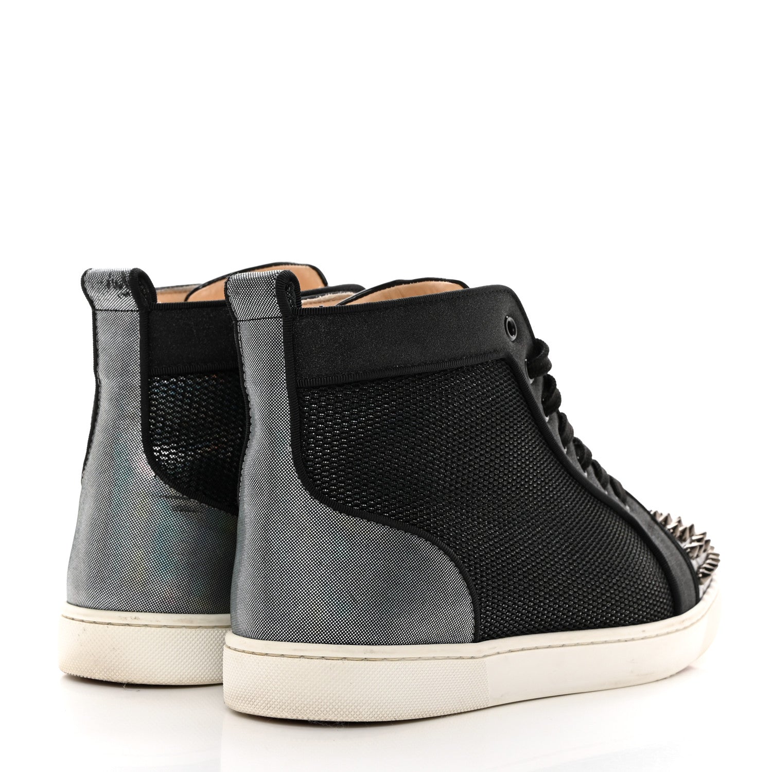 Christian Louboutin Patent Mesh Mens Lou Spikes Orlato Sneakers 41 Version Multicolor 4 of 7