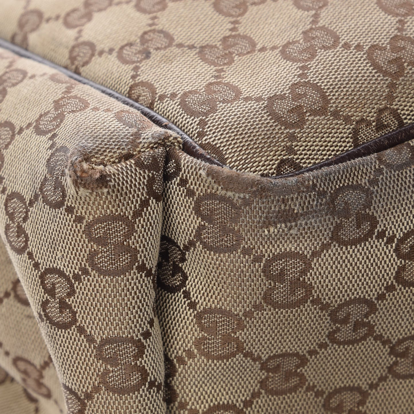 Monogram Natural Pigskin Large Diaper Bag Beige Ebony Cocoa Dark Chocolate
