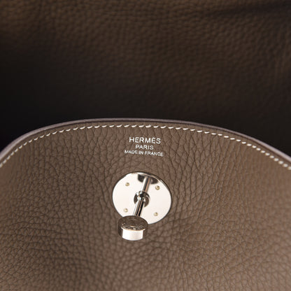 Hermes Taurillon Clemence Lindy 26 Etoupe 8 of 11