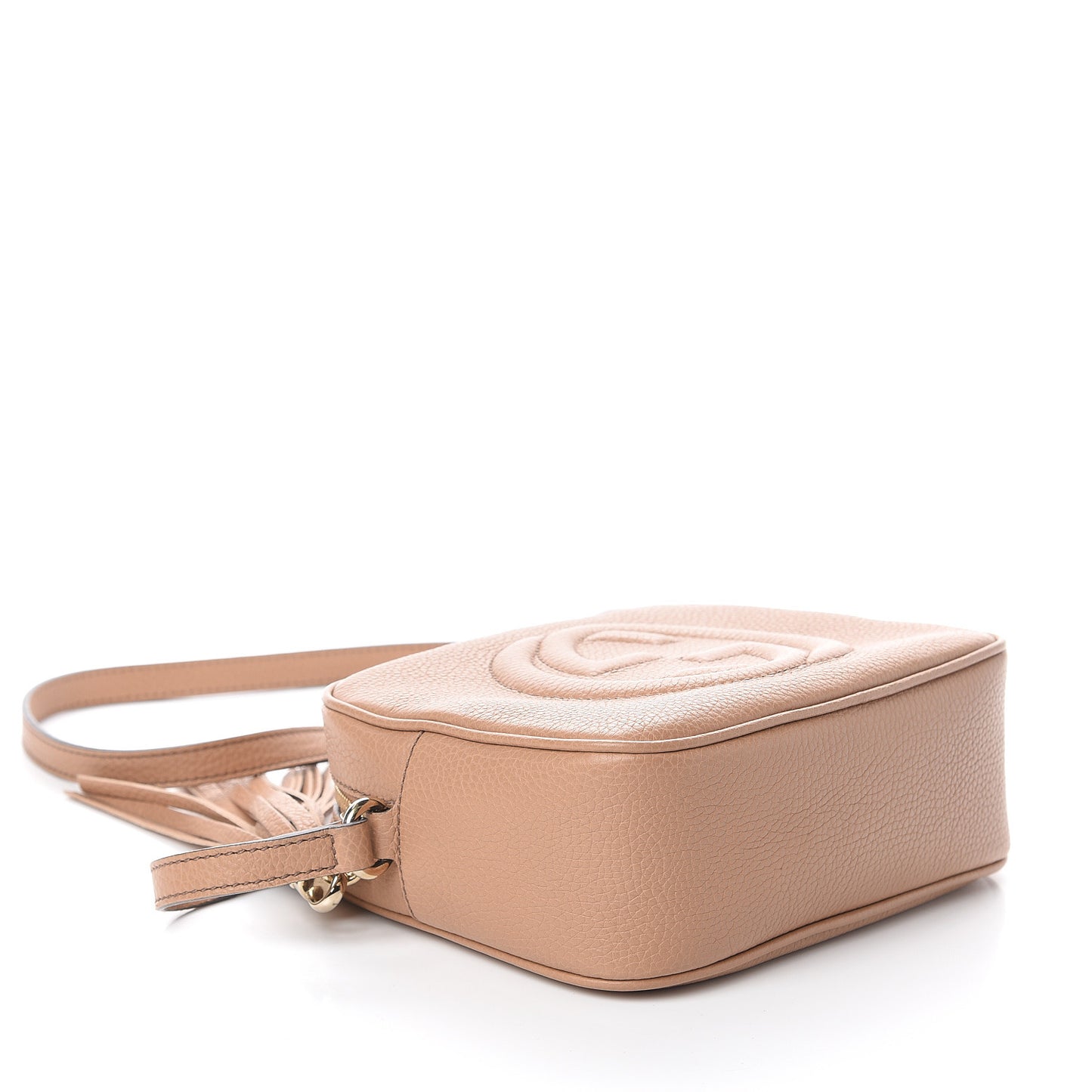 Pebbled Calfskin Small Soho Disco Bag Camelia
