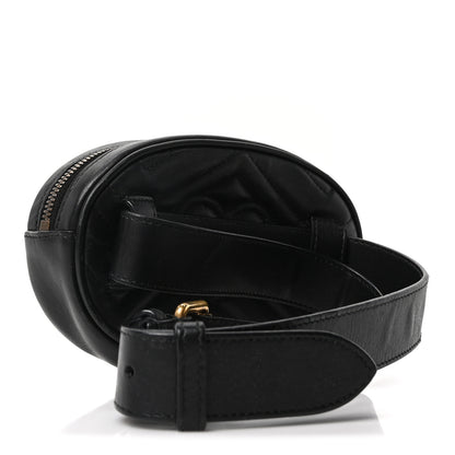 Gucci Calfskin Matelasse GG Marmont Belt Bag 75 30 Black 3 of 10