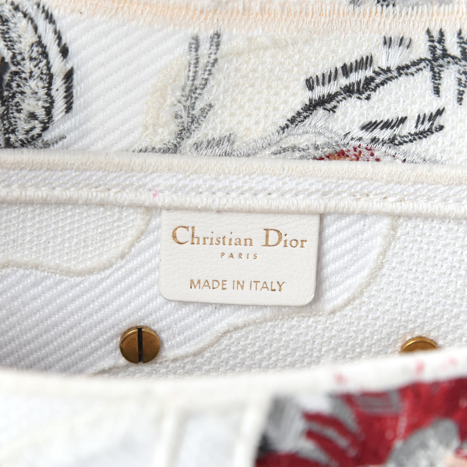 Christian Dior Canvas Embroidered Camouflage Flowers Saddle Bag Latte Multicolor 10 of 12