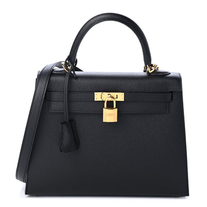 Hermes Epsom Kelly Sellier 25 Black 1 of 10