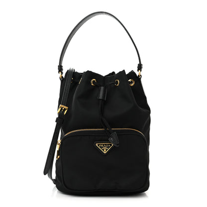 Prada Re-Nylon Duet Drawstring Shoulder Bag Black 1 of 9