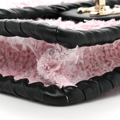 Chanel Tweed Braided Calfskin Mini My Own Frame Flap Pink Black 10 of 13