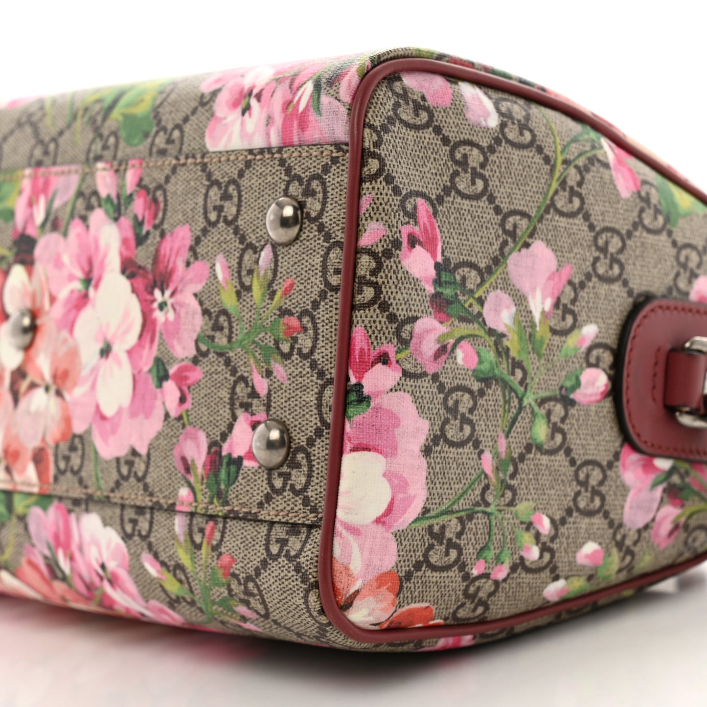 GG Supreme Monogram Blooms Small Boston Beige Multicolor Dry Rose