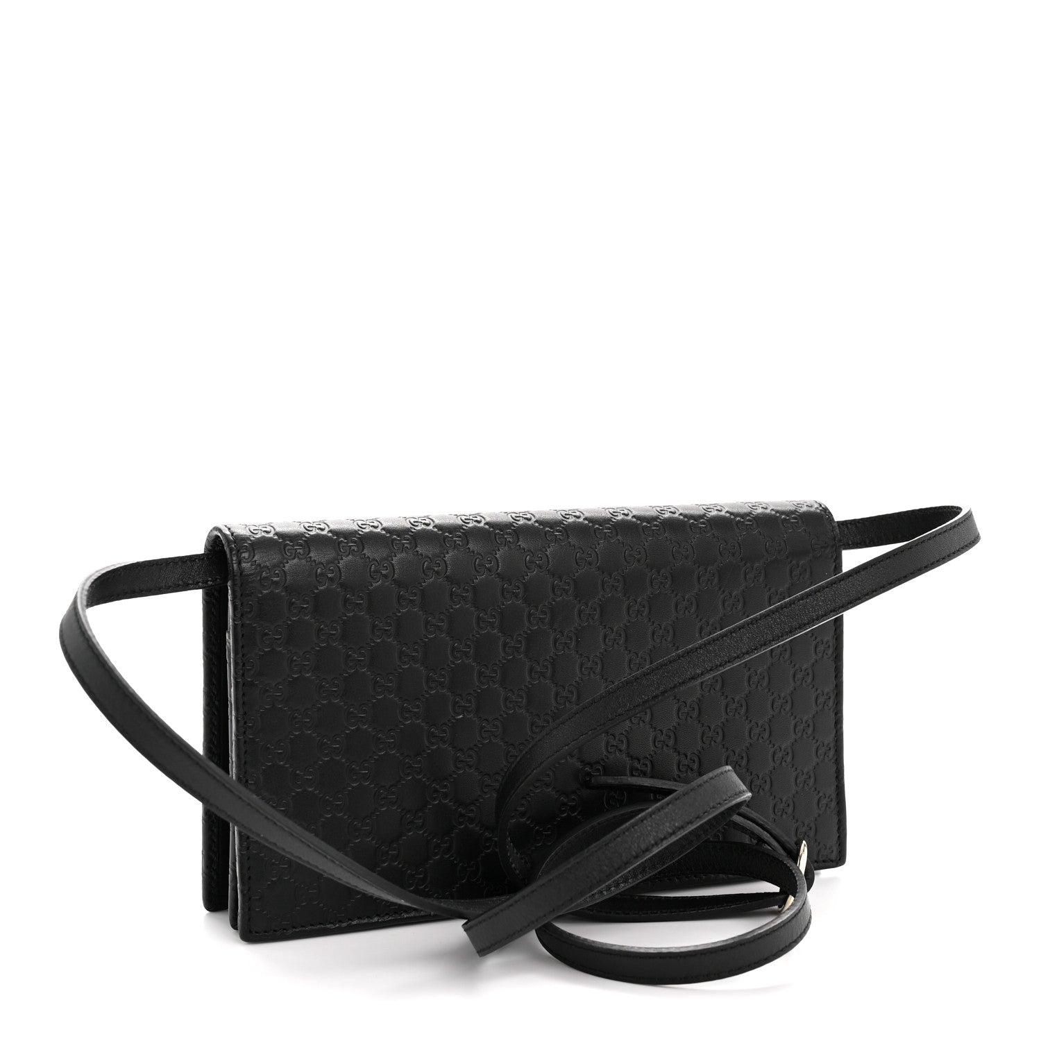 Gucci Microguccissima Crossbody Wallet Black 2 of 10