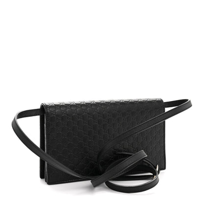 Gucci Microguccissima Crossbody Wallet Black 2 of 10