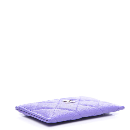 Chanel Caviar Quilted Card Holder Purple 3 of 7