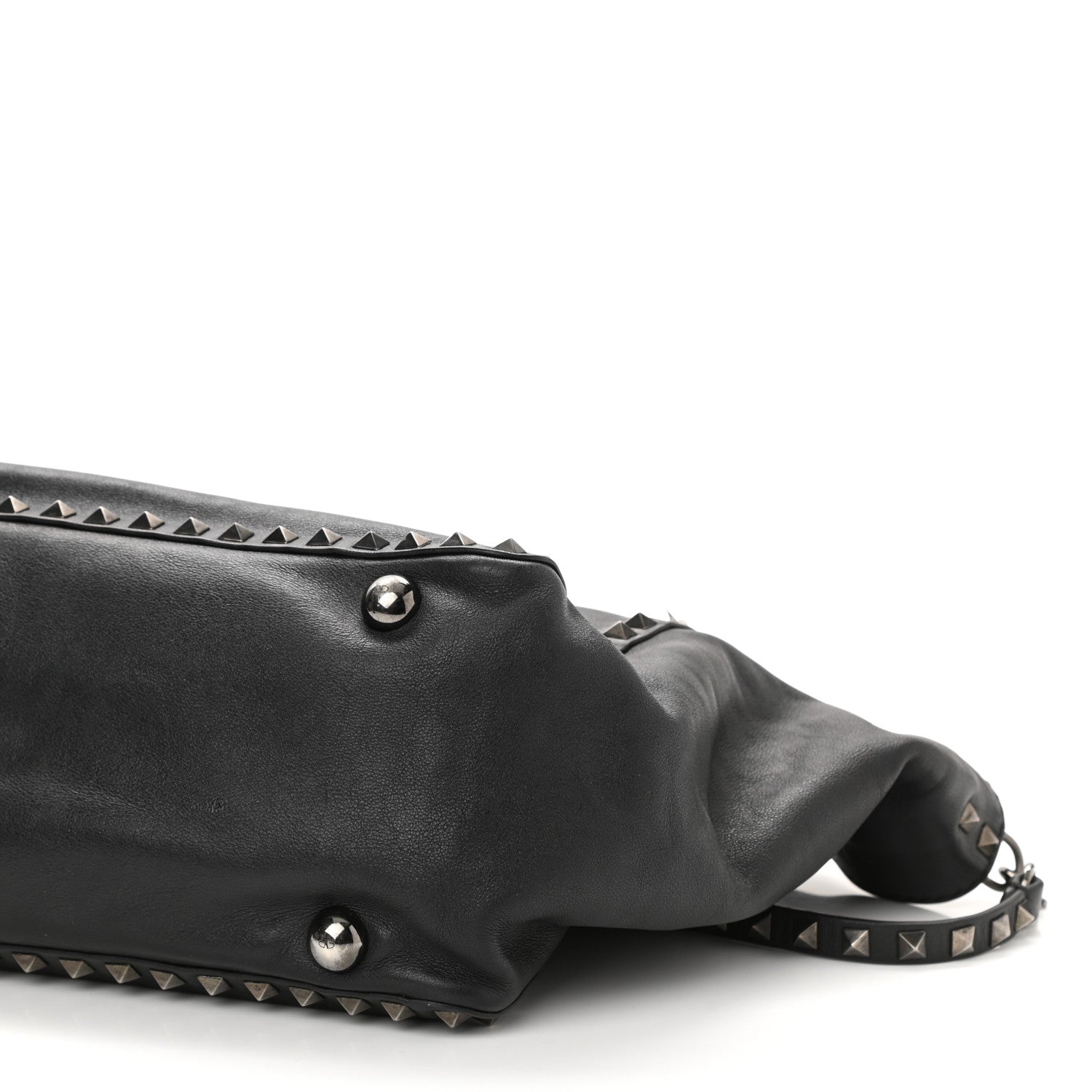 Valentino Garavani Vitello Medium Rockstud Tote Black 9 of 10