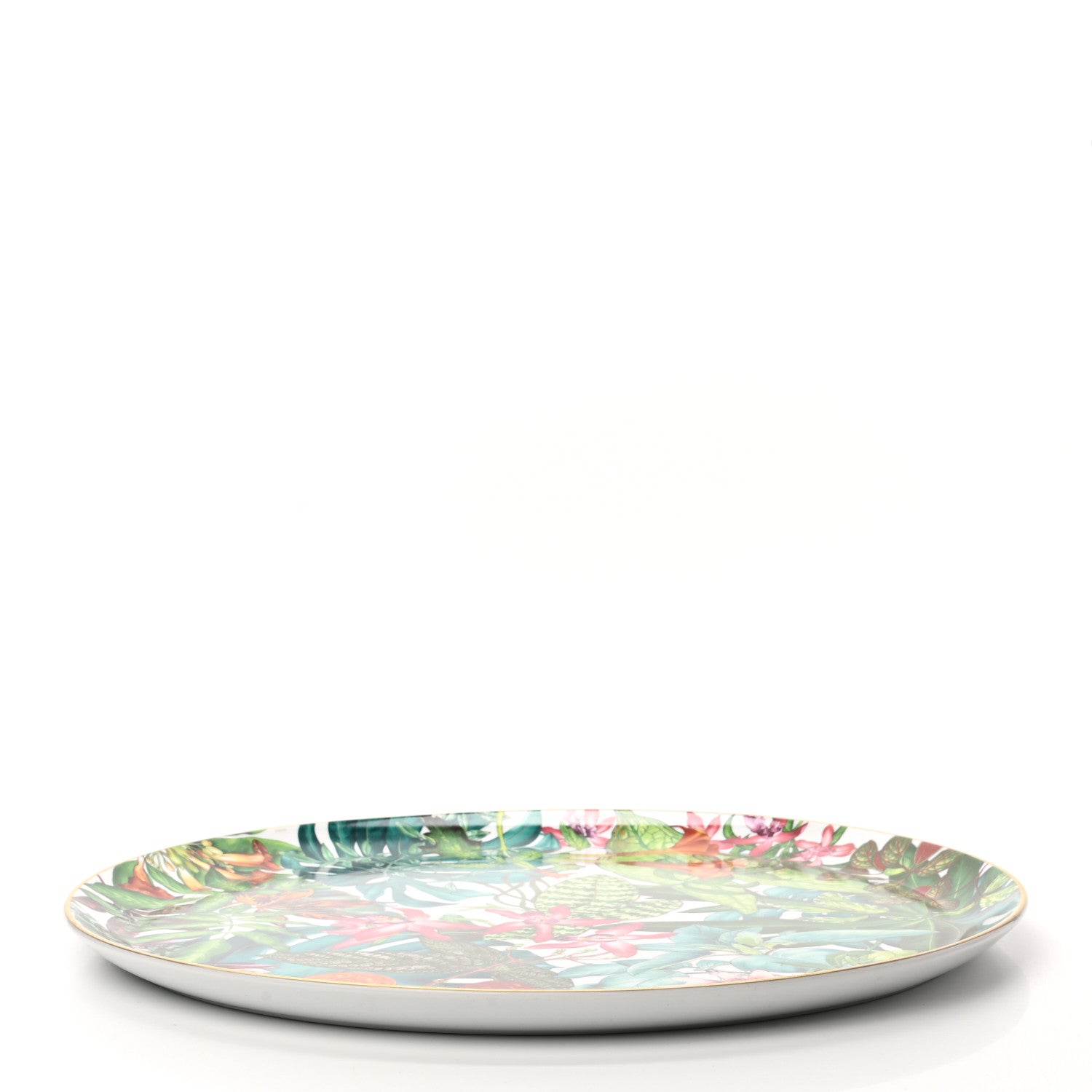 Hermes Porcelain Passifolia Large Round Platter 4 of 7