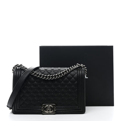 Chanel Caviar Quilted New Medium Boy Flap Black 11 of 11