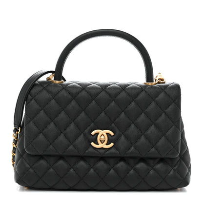 Chanel Caviar Quilted Small Coco Handle Flap Black 1 of 12