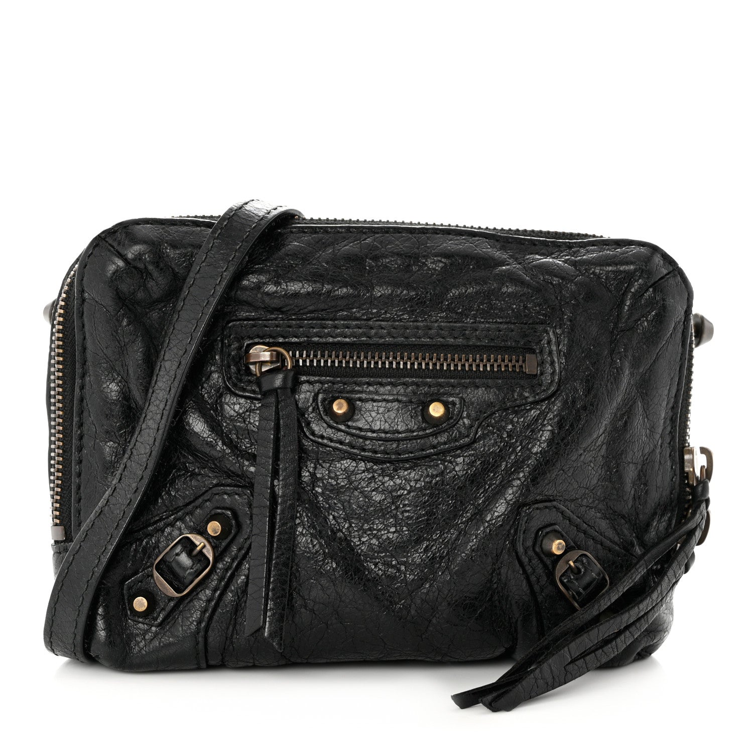 Balenciaga Agneau Classic Hardware XS Reporter Crossbody Black 1 of 10