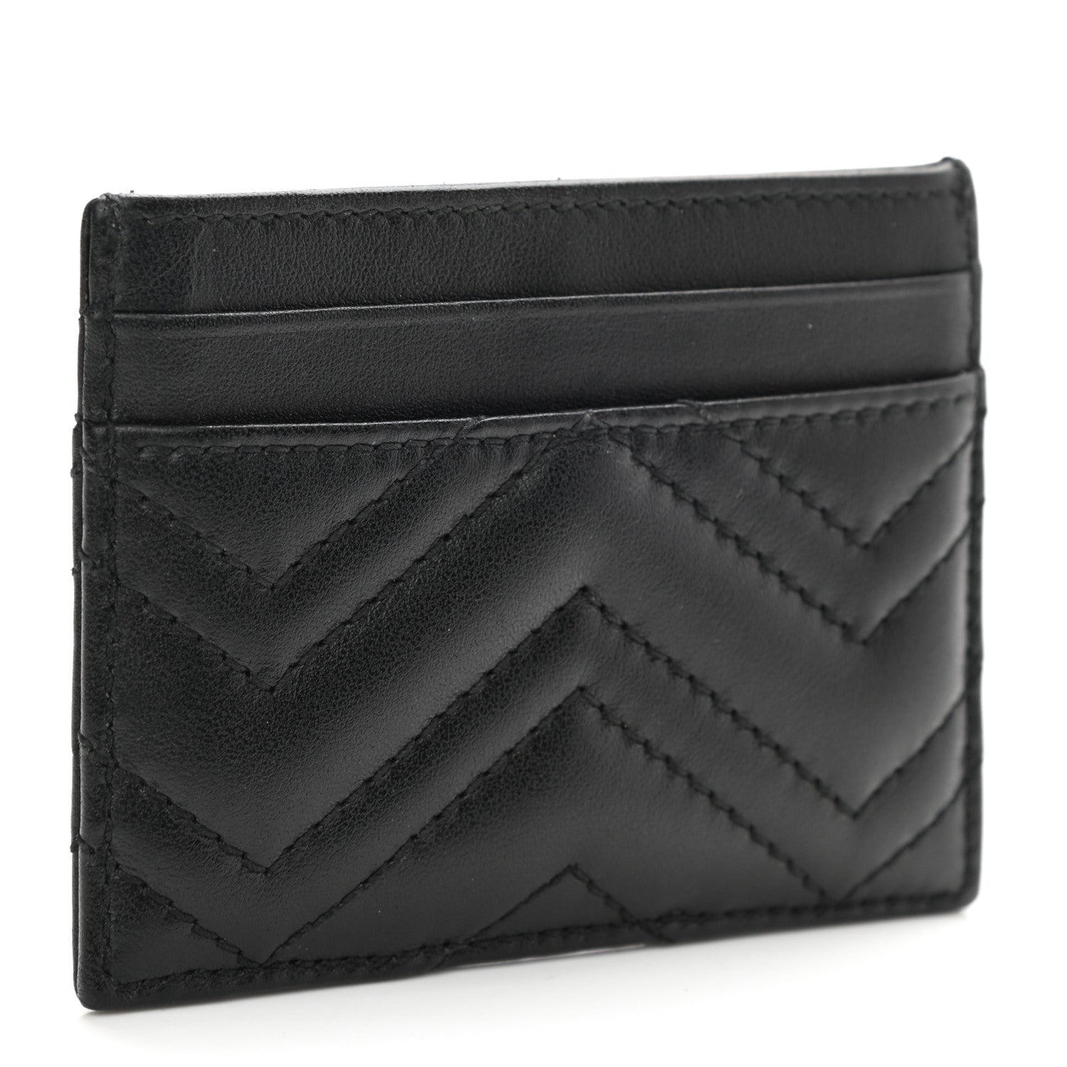 Gucci Calfskin Matelasse GG Marmont Card Holder Black 3 of 7