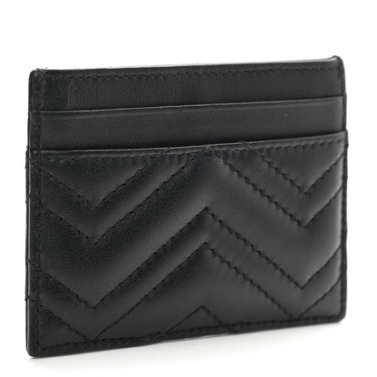 Gucci Calfskin Matelasse GG Marmont Card Holder Black 3 of 7