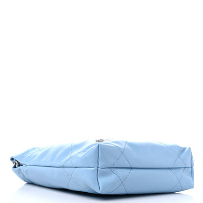 Chanel Shiny Calfskin Quilted Mini Chanel 22 Light Blue 4 of 9