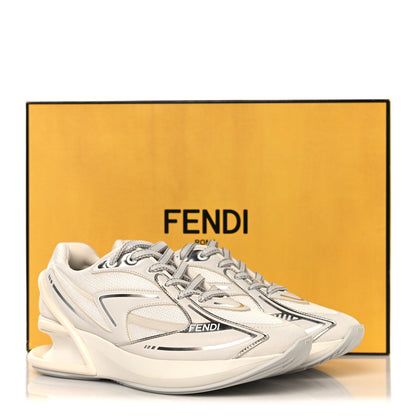 Fendi Tech Fabric Calfskin Womens First 1 Sneakers 36 Latte 9 of 9