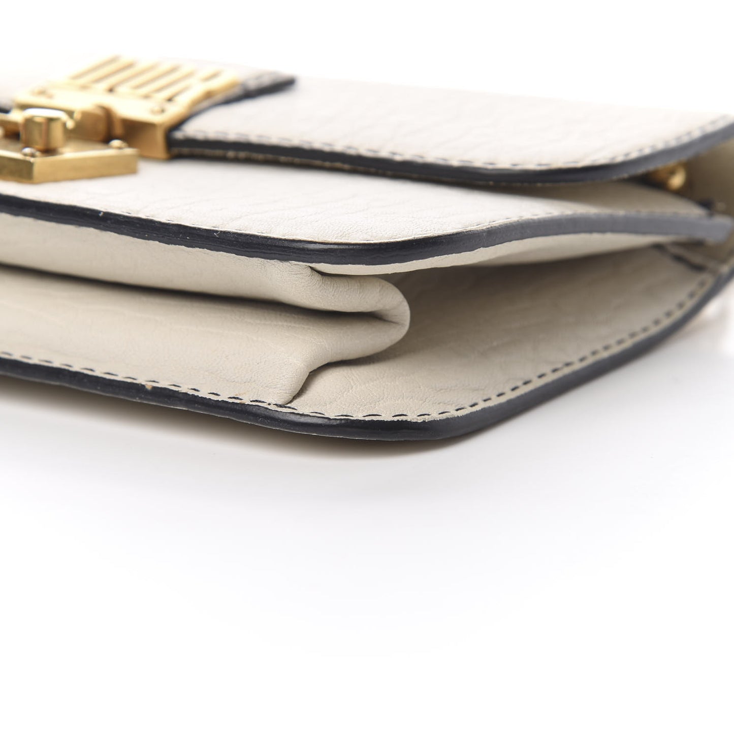 Canyon Grained Lambskin Small Dioraddict Flap Bag Ivory