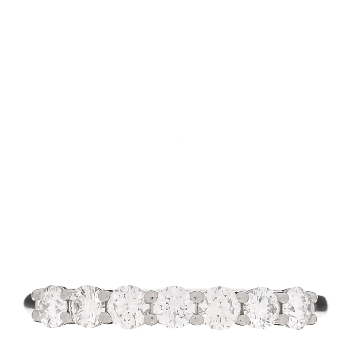 Tiffany Platinum Diamond 3mm Tiffany Forever Half Circle Band Ring 53 6.5 1 of 5