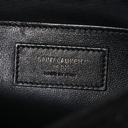 Saint Laurent Crinkled Calfskin Matelasse Monogram Baby Niki Chain Satchel Black 6 of 10