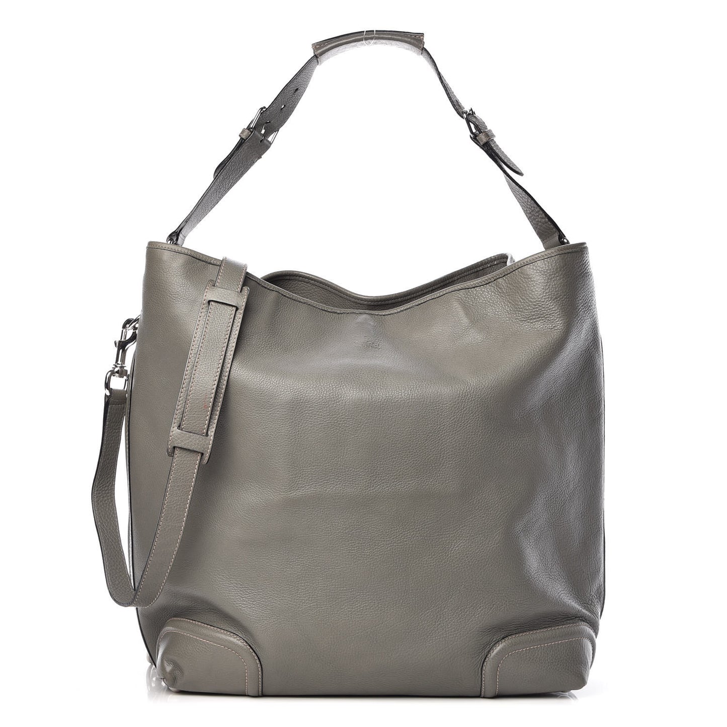 Pebbled Calfskin Large Hobo Green