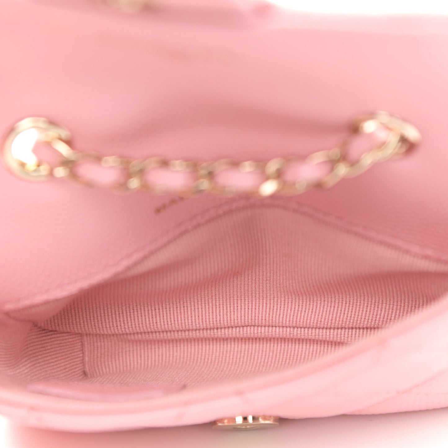 Caviar Quilted Mini Chain Belt Bag Light Pink