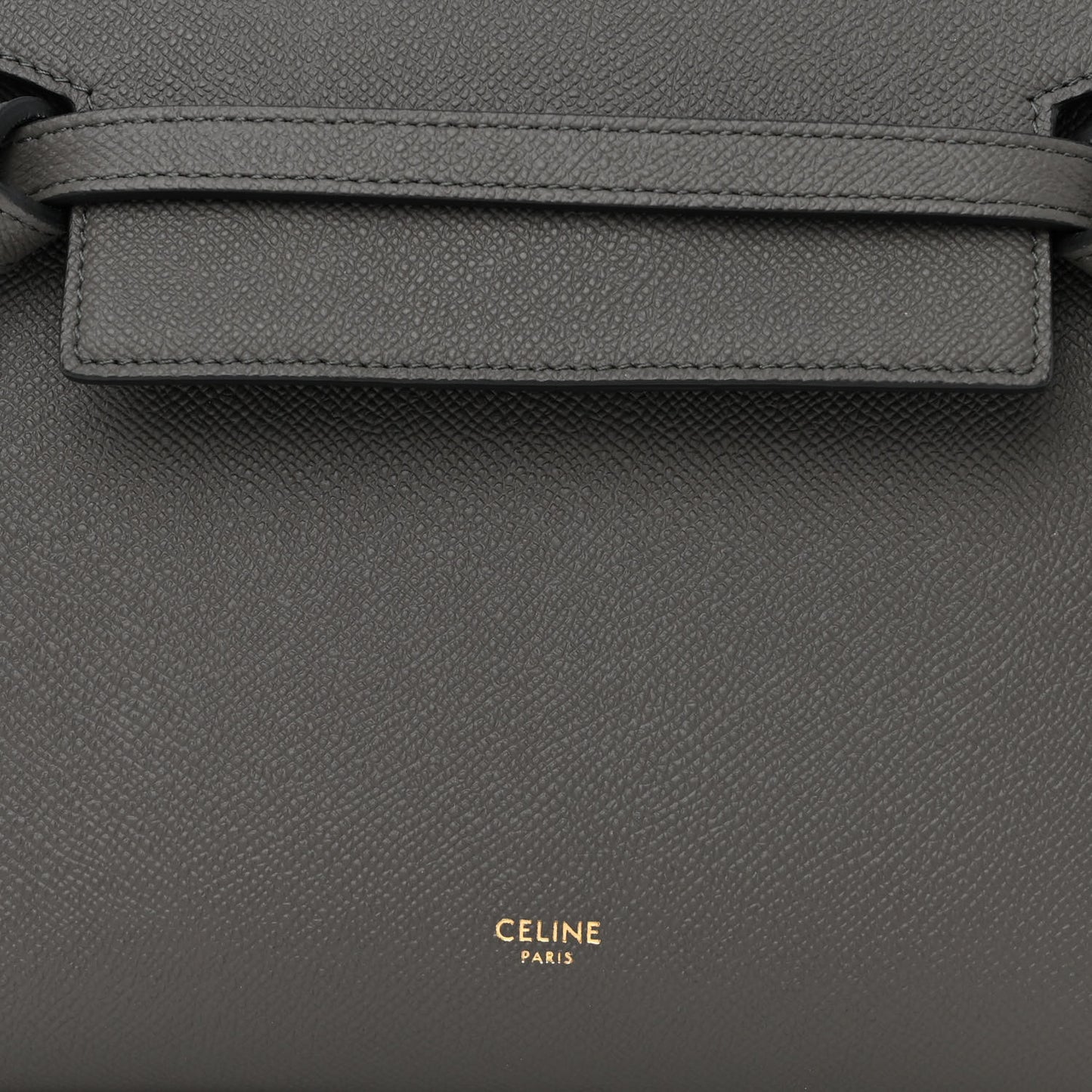 Grained Calfskin Micro Belt Bag Grey