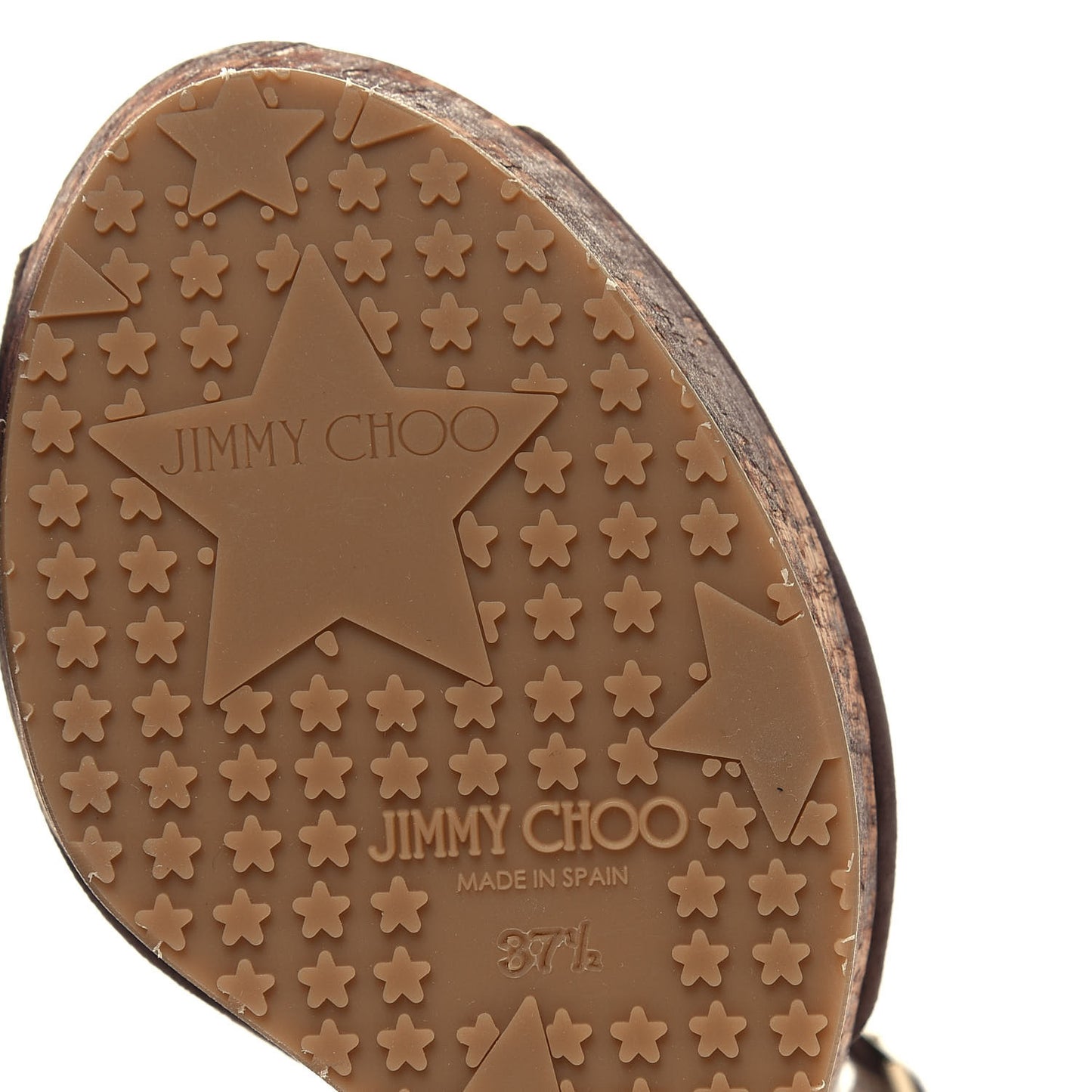 Suede Cork Perla 120 Wedge Sandals 37.5 Pecan