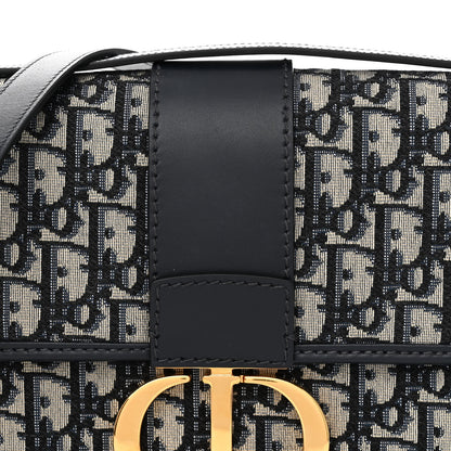 Christian Dior Oblique 30 Montaigne Flap Bag Blue 7 of 9