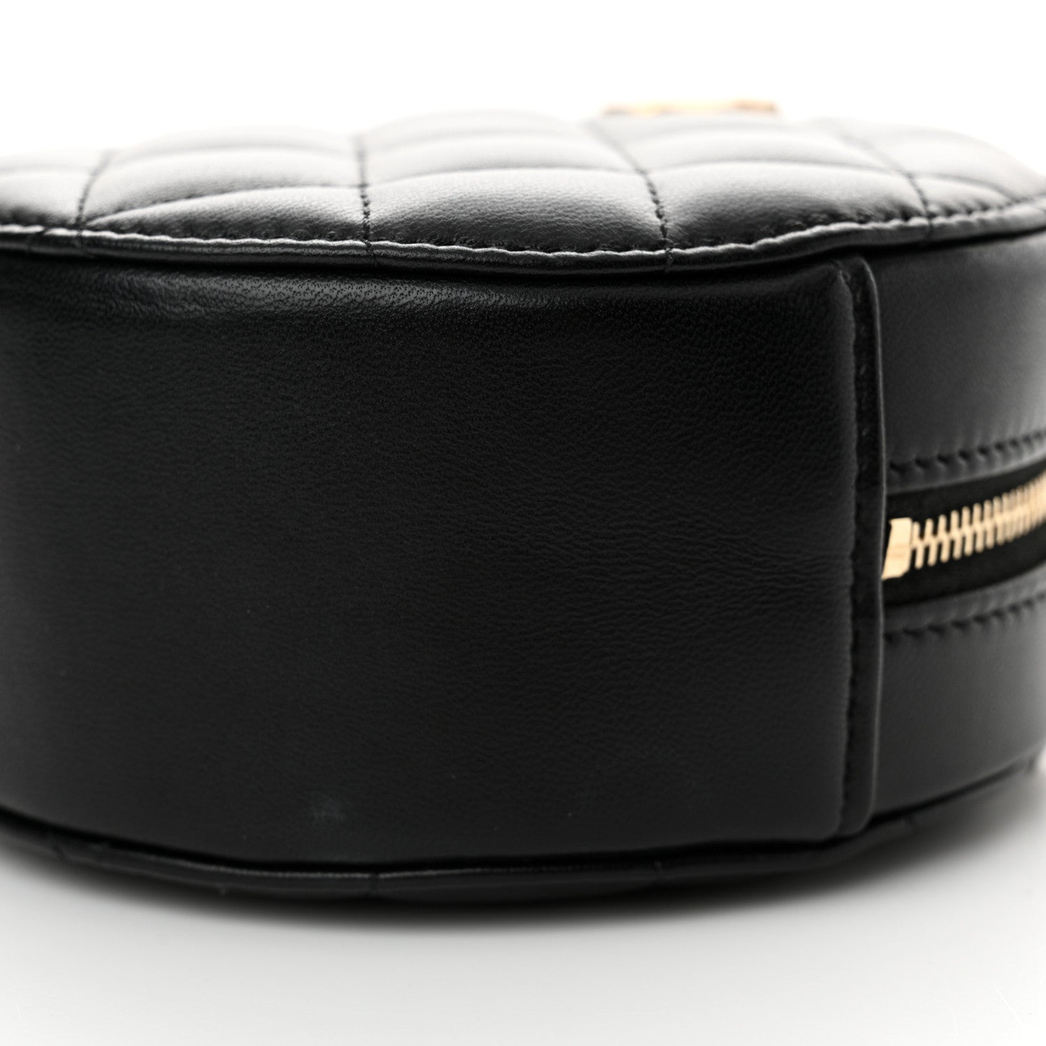 Chanel Lambskin Quilted Romance Round Clutch With Chain Black 10 of 11