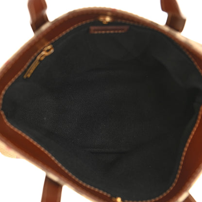 Burberry Haymarket Check Small Tote Brown 7 of 12
